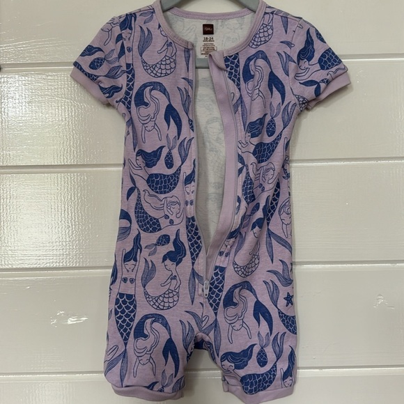 Tea Collection Zippered Short Romper, 18-24M - Picture 2 of 9